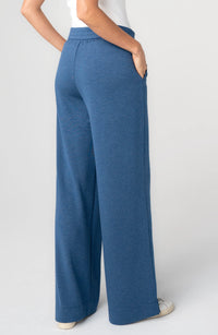 Livrepool | Heathered Navy Pull-On Pleat Wide Pant (Set Sold Separately)