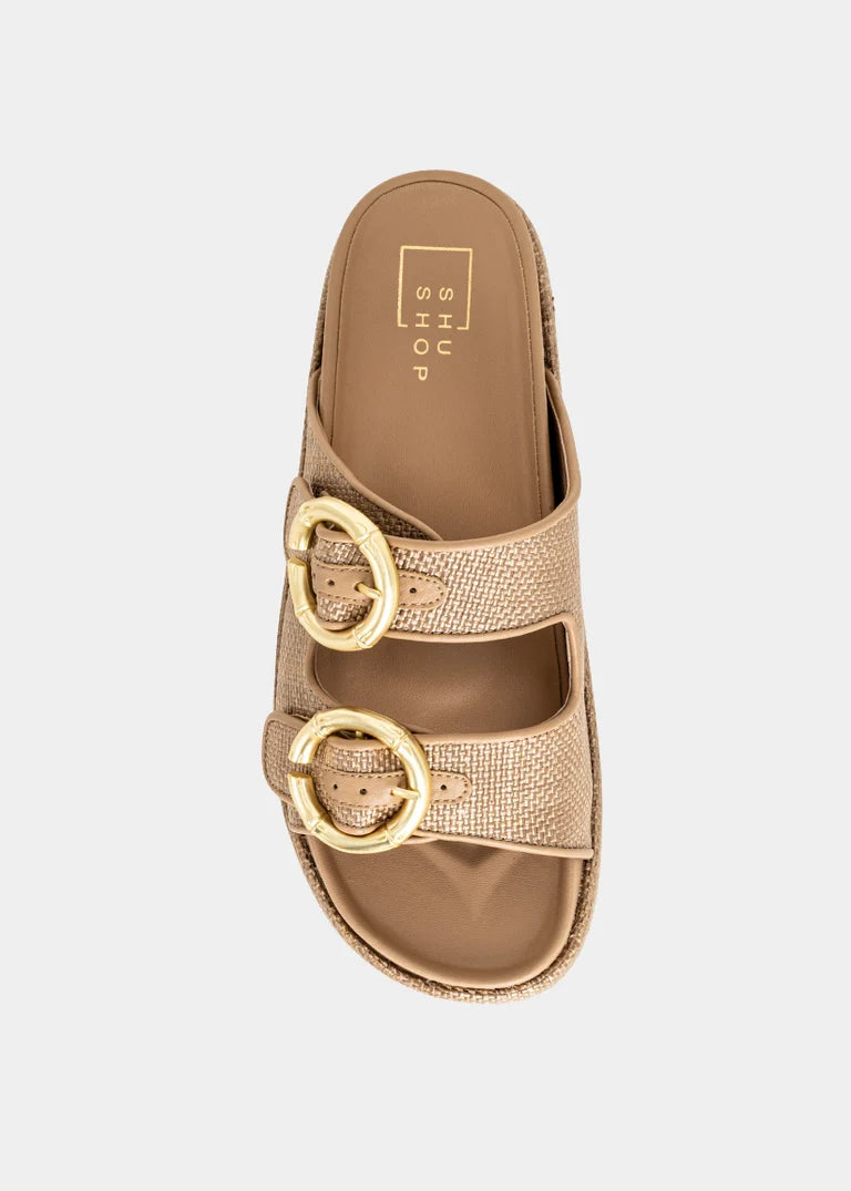 ShuShop | Brown Woven Lori Sandal