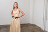 Moon River Khaki Midi w/ Waist Bows