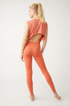 Free People Off To The races Apricot Onesie