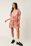 Free People Agnes Plaid Mini in Ballet Combo