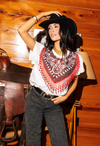 Queen of Sparkles Fringe Beaded Bandana Tee