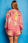 Queen of Sparkle Pink Shell Sweatshirt
