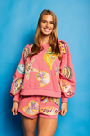 Queen of Sparkle Pink Shell Sweatshirt