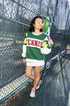 Queen of Sparkles Green Tennis Sweatshirt