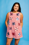 Queen of Sparkles Red/White Pinwheel Tie Dress