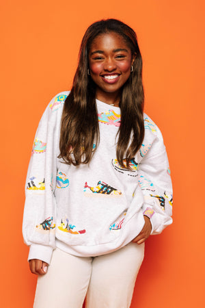 Queen of Sparkles Neon Sneaker Sweatshirt