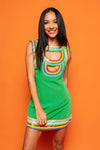 Queen of Sparkles Rainbow Cut-Out Trim Dress