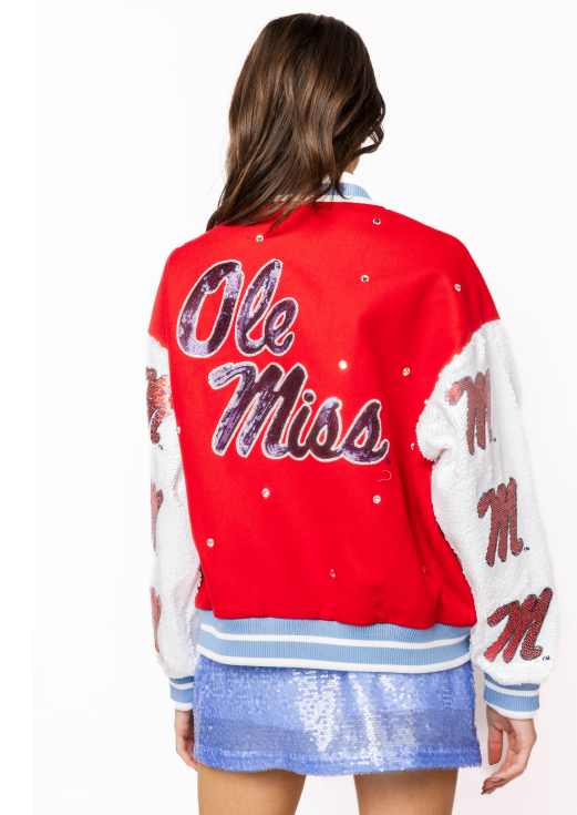 Queen of Sparkles | Ole Miss Bomber Letterman Jacket