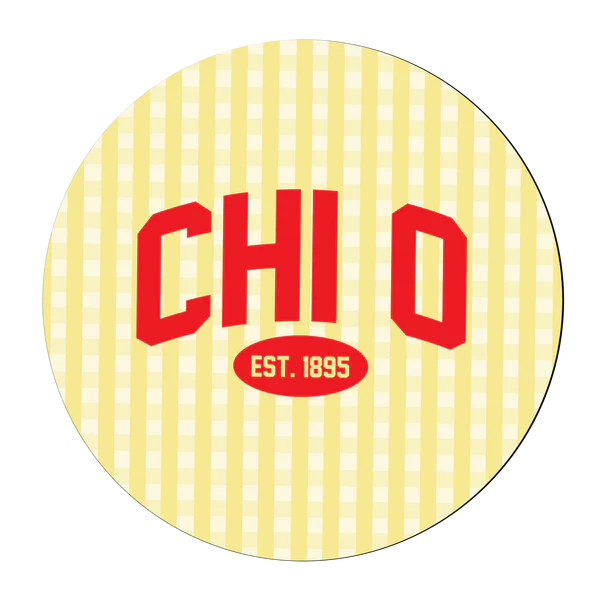 3 inch Gingham Sorority Buttons