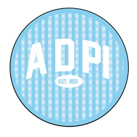 3 inch Gingham Sorority Buttons