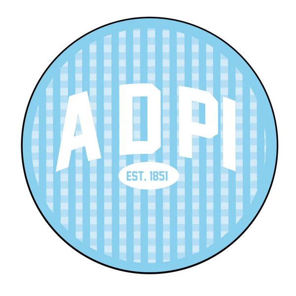 3 inch Gingham Sorority Buttons