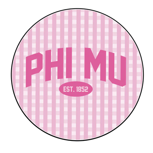 3 inch Gingham Sorority Buttons