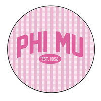 3 inch Gingham Sorority Buttons