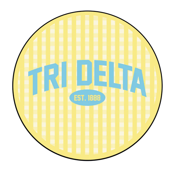 3 inch Gingham Sorority Buttons