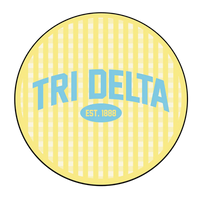 3 inch Gingham Sorority Buttons
