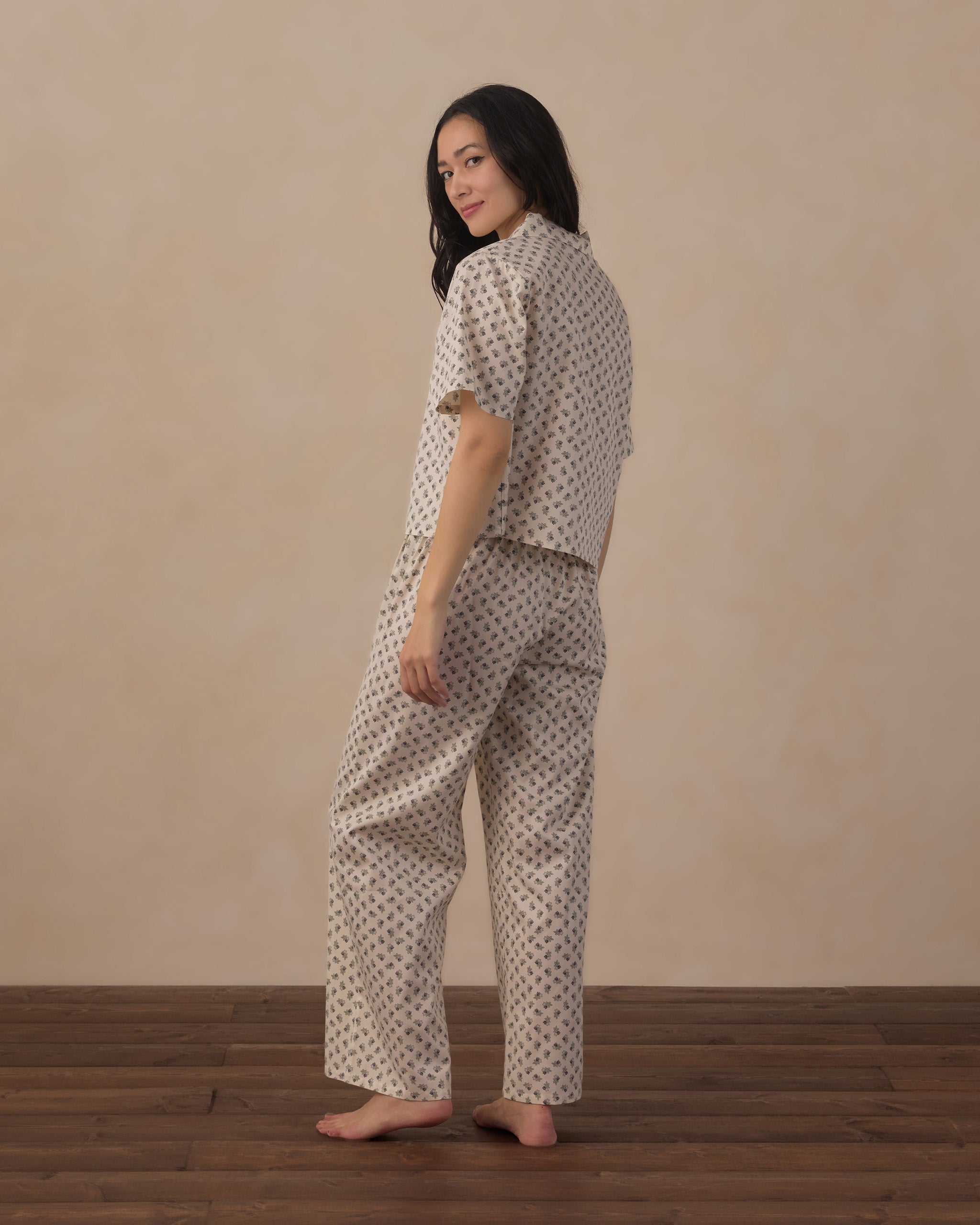 Rylee+Cru | Blue/Grey Fleur Pajama Vintage Set