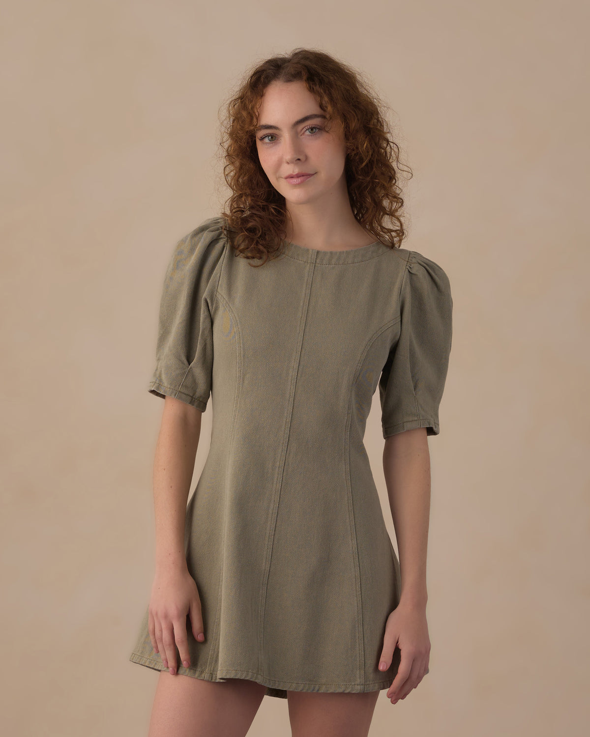 Rylee+Cru | Dark Sage Levi Denim Mini Dress