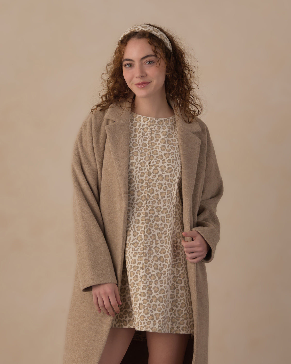 Rylee+Cru | Presley Longline Coat in Stone