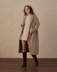 Rylee+Cru | Presley Longline Coat in Stone