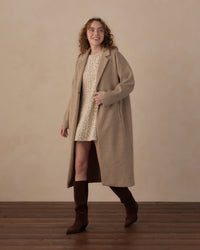 Rylee+Cru | Presley Longline Coat in Stone