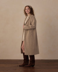 Rylee+Cru | Presley Longline Coat in Stone