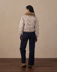 Rylee+Cru | Idyllwild Puffer Jacket in Blue Floral