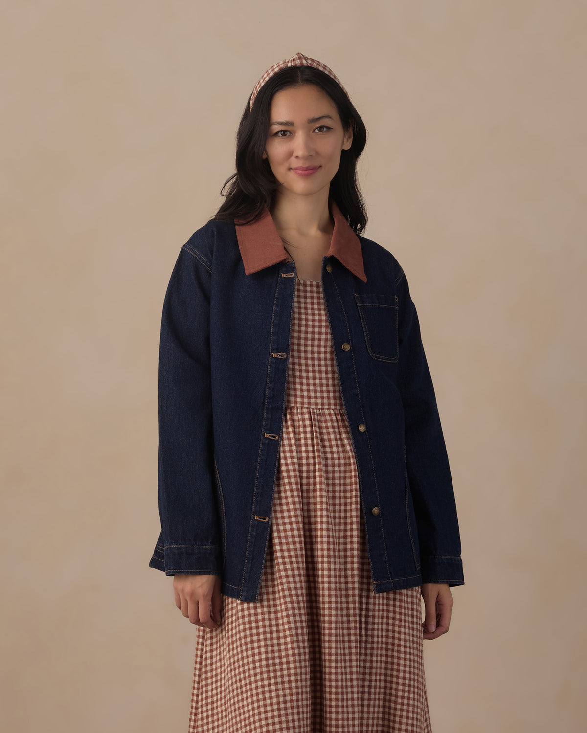 Rylee+Cru | Denim Barn Jacket in Dark Indigo