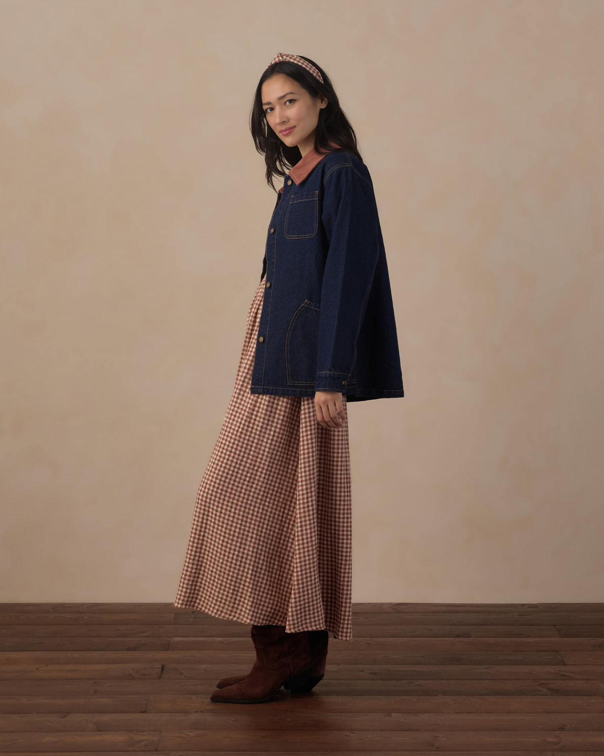 Rylee+Cru | Denim Barn Jacket in Dark Indigo