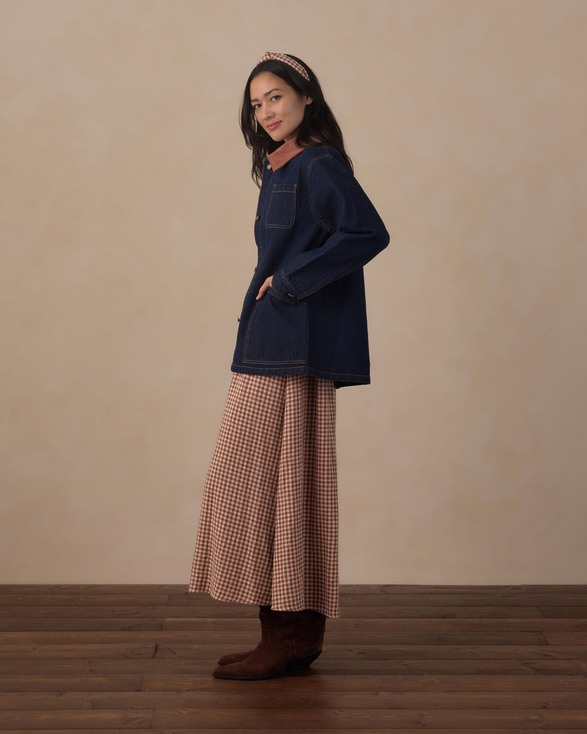 Rylee+Cru | Denim Barn Jacket in Dark Indigo