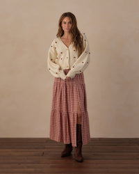 Rylee+Cru Ruby Bobble Boxy Crop Cardigan