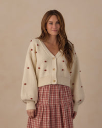 Rylee+Cru Ruby Bobble Boxy Crop Cardigan