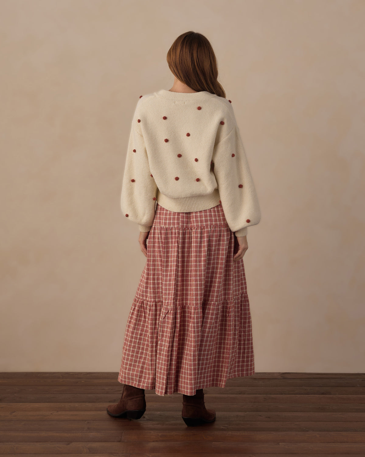 Rylee+Cru Ruby Bobble Boxy Crop Cardigan