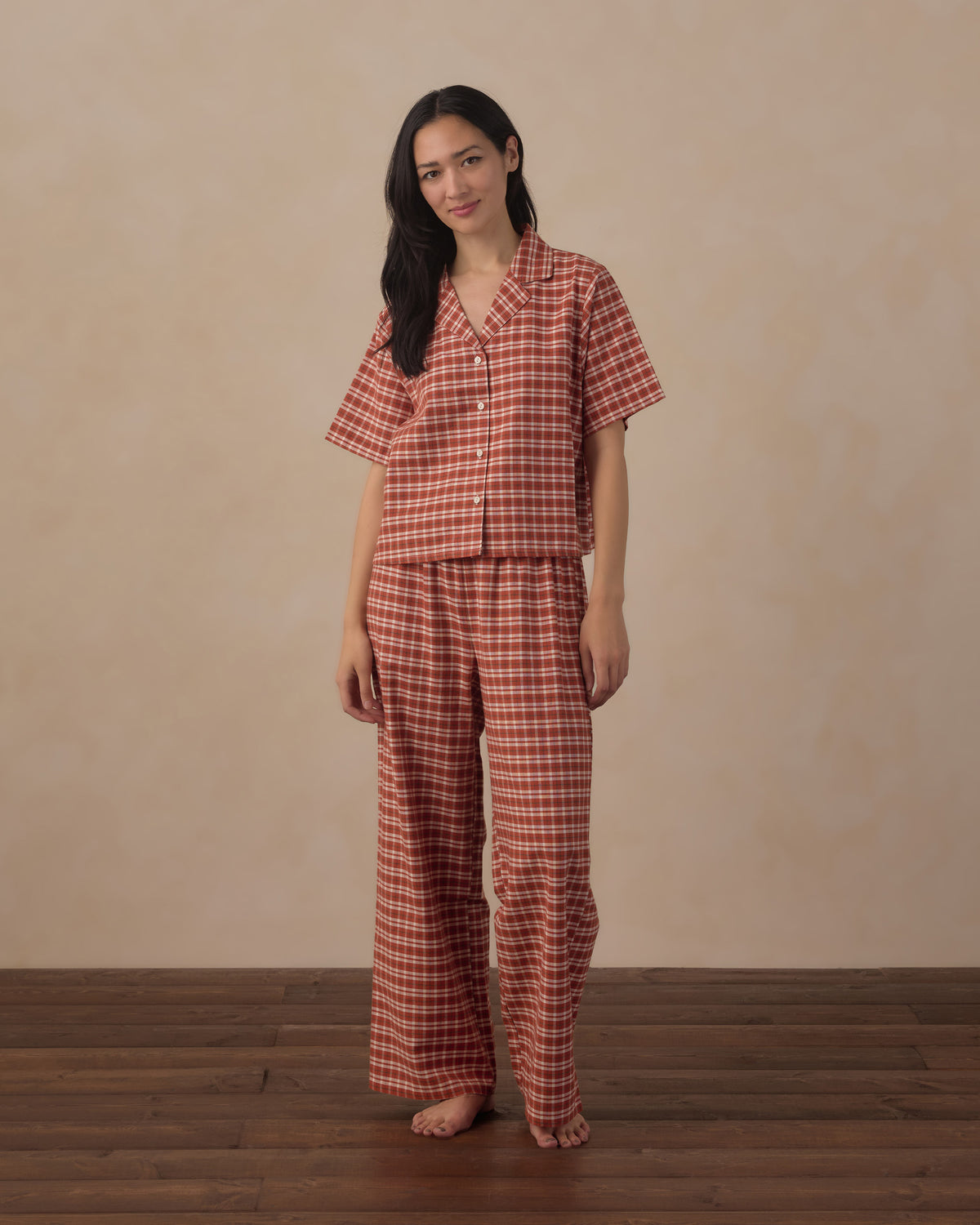 Rylee + Cru | Pajama Set in Ruby Plaid