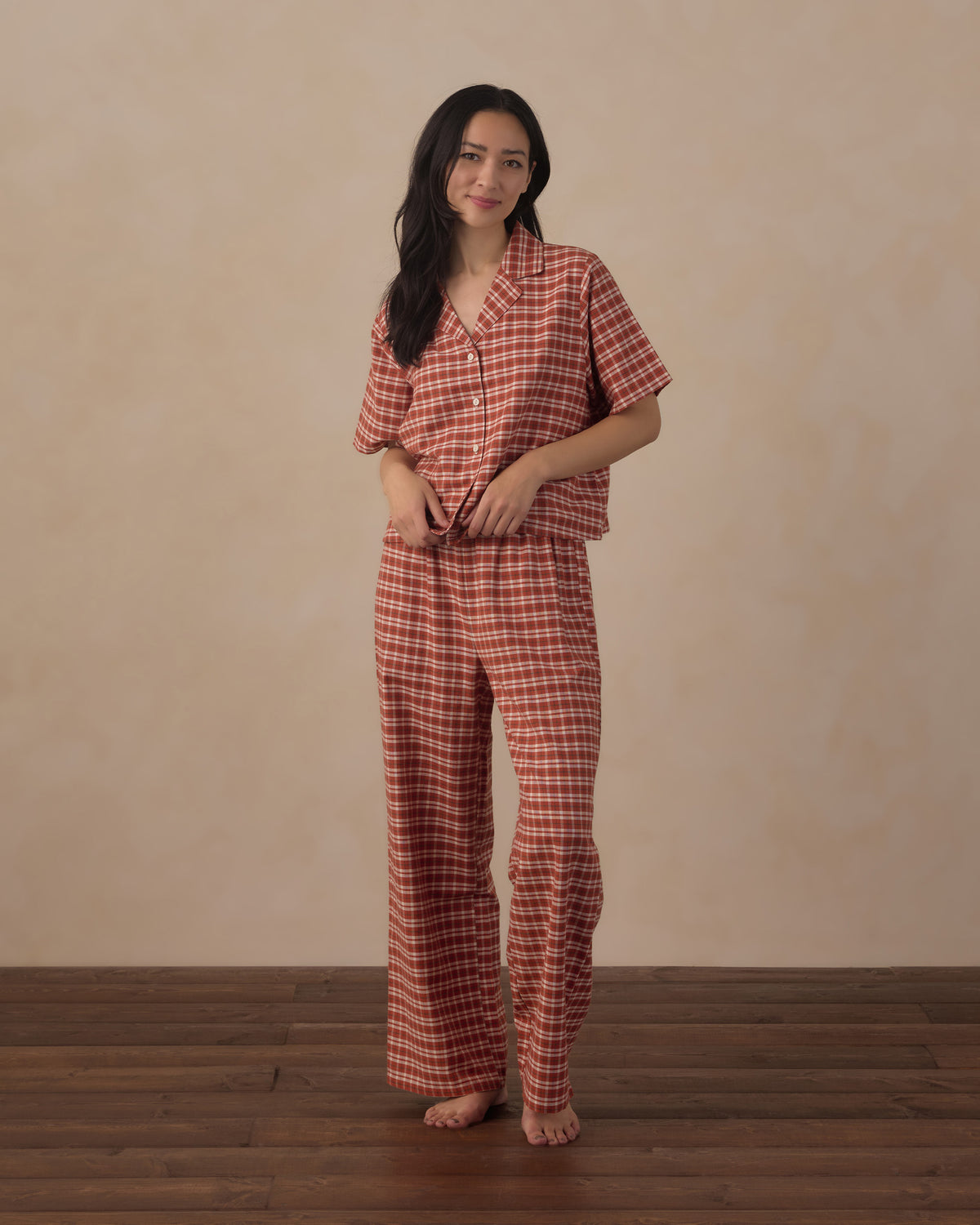 Rylee + Cru | Pajama Set in Ruby Plaid