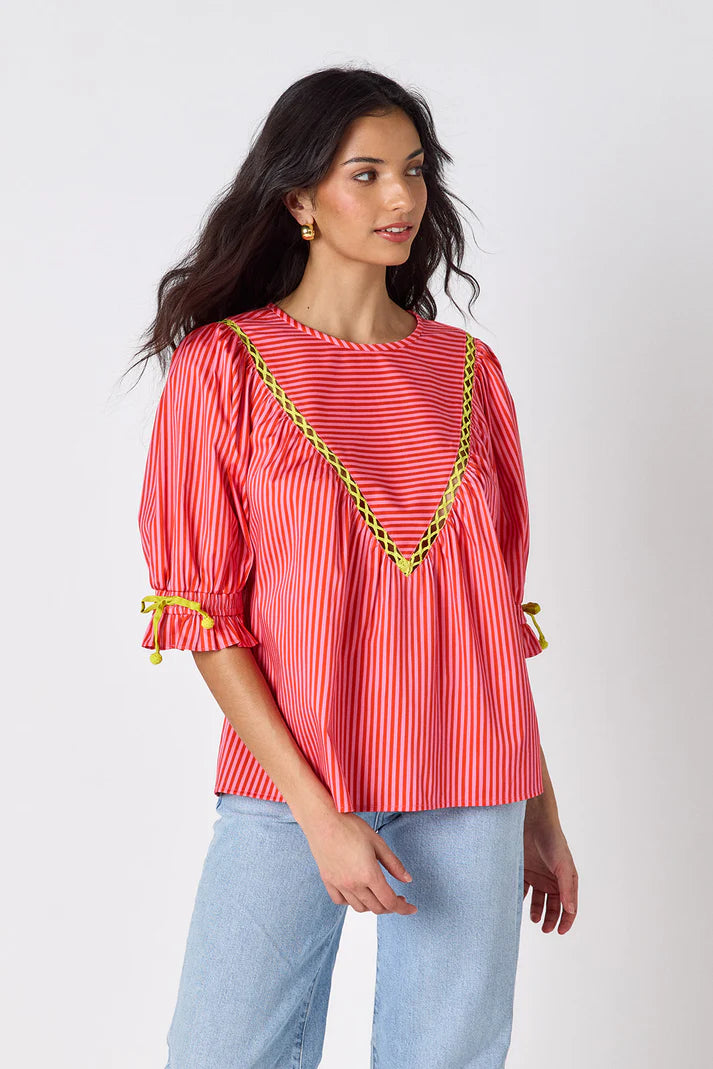 Crosby Addy Top in Rosy Ribbon