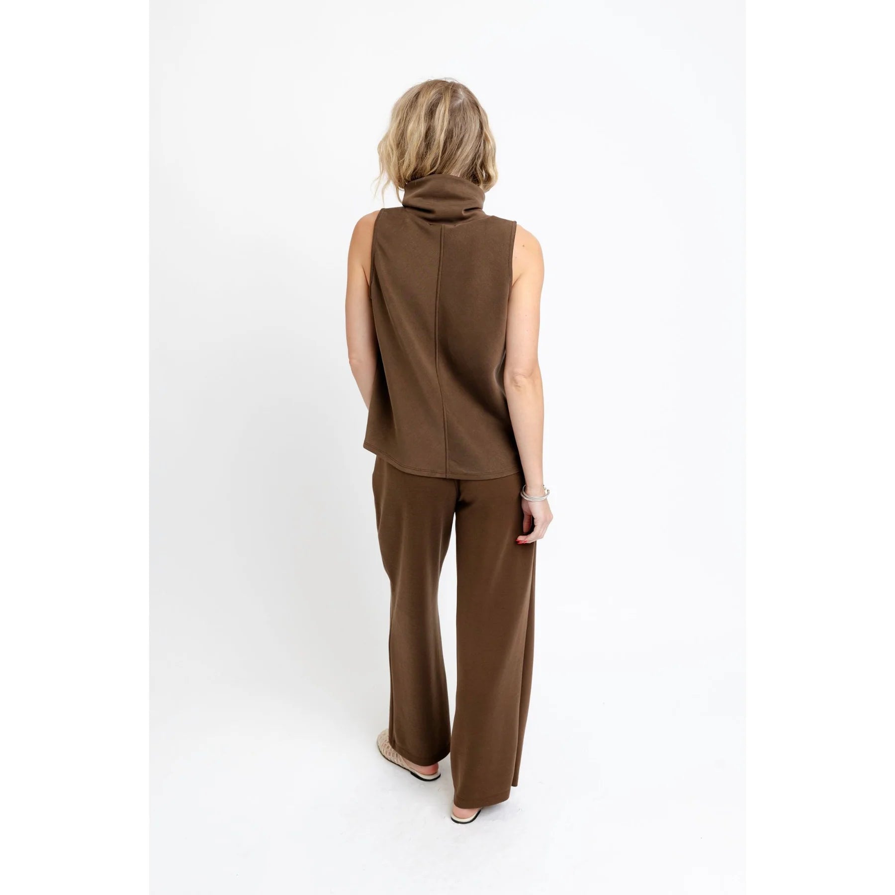 Karlie | Chocolate Scuba Mock Neck Set