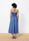 FRNCH Laiela Blue Stripe Midi Dress