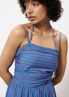 FRNCH Laiela Blue Stripe Midi Dress