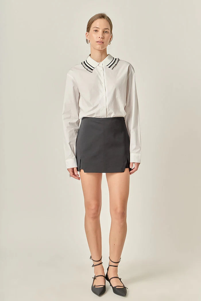 English Factory White Collar Pointed Shirt