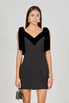 Endless Rose Black Velvet Detail Mini Dress