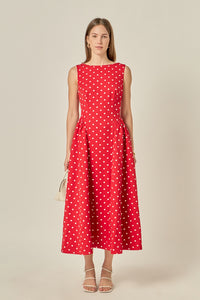 Endless Rose Red Polka Dot Maxi (1 MEDIUM)