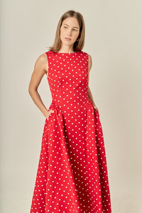 Endless Rose Red Polka Dot Maxi (1 MEDIUM)