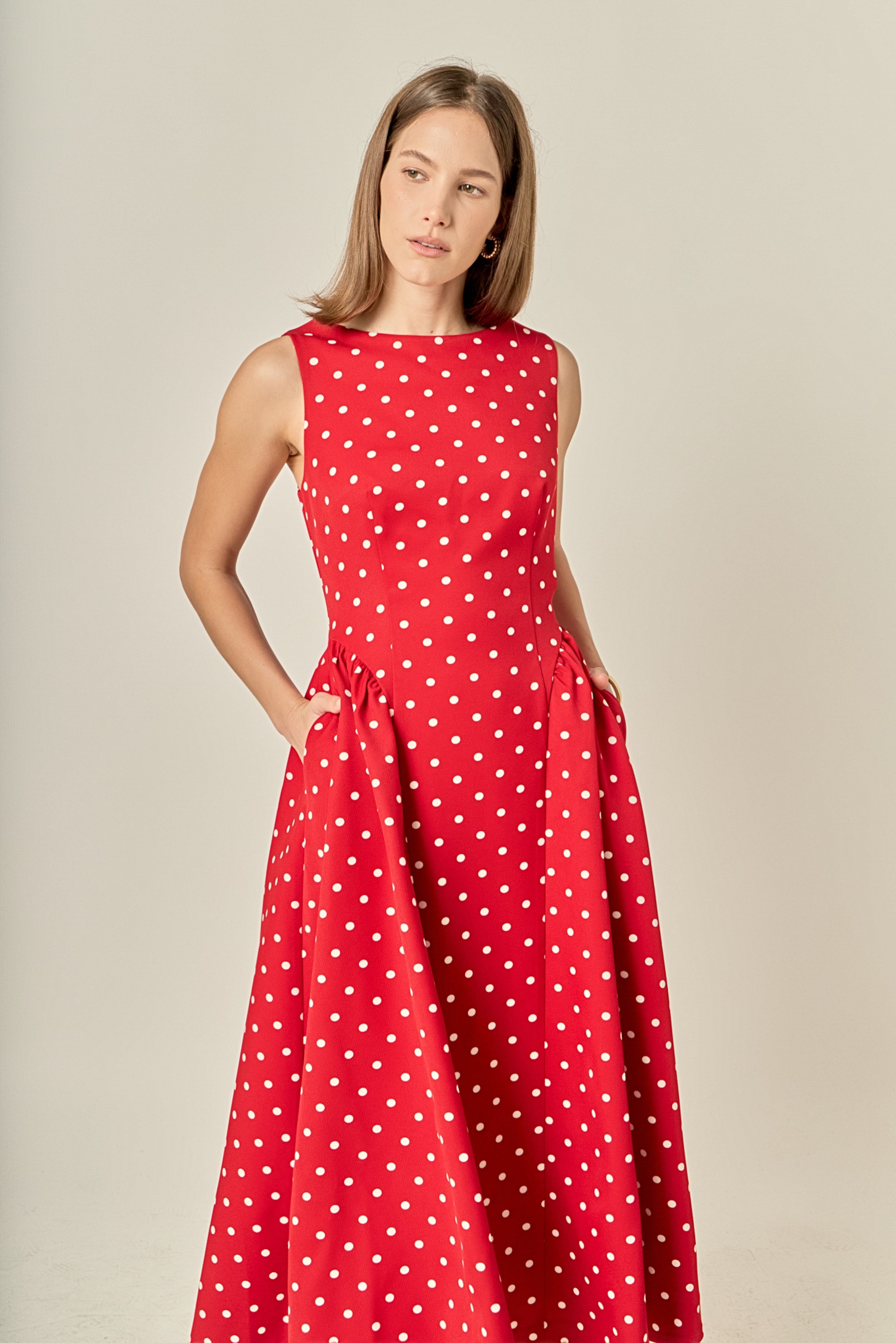 Endless Rose Red Polka Dot Maxi (1 MEDIUM)