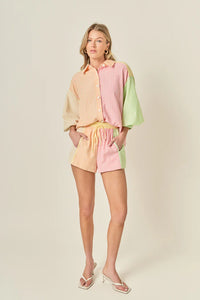 Endless Rose | Striped Colorblock Short Set