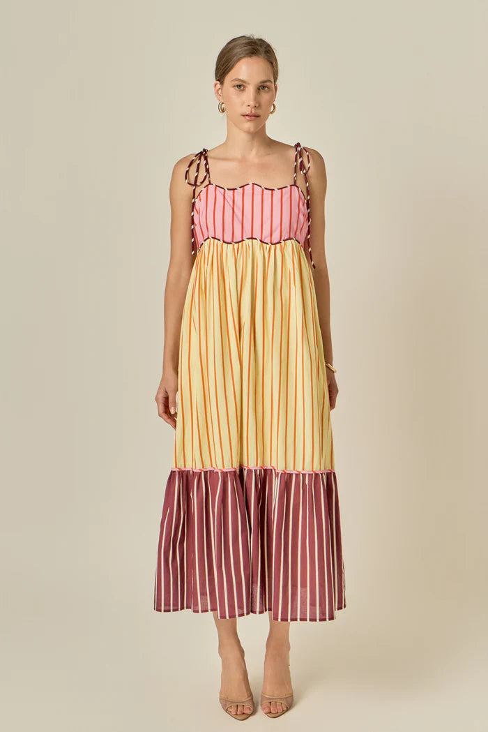 Endless Rose | Colorblock Sleeveless Midi Dress