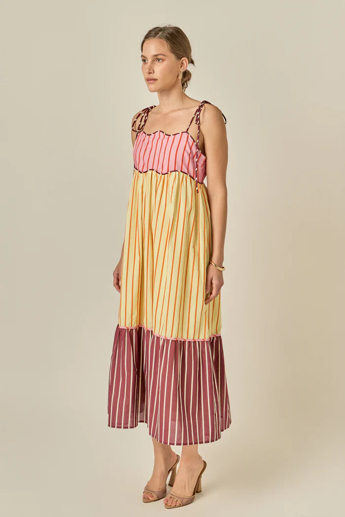 Endless Rose | Colorblock Sleeveless Midi Dress