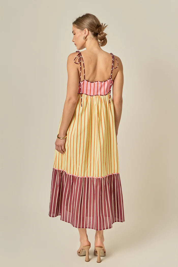 Endless Rose | Colorblock Sleeveless Midi Dress