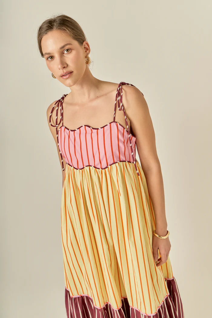 Endless Rose | Colorblock Sleeveless Midi Dress