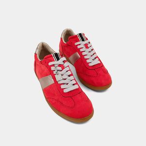 Shushop Sydney Red Suede Sneakers